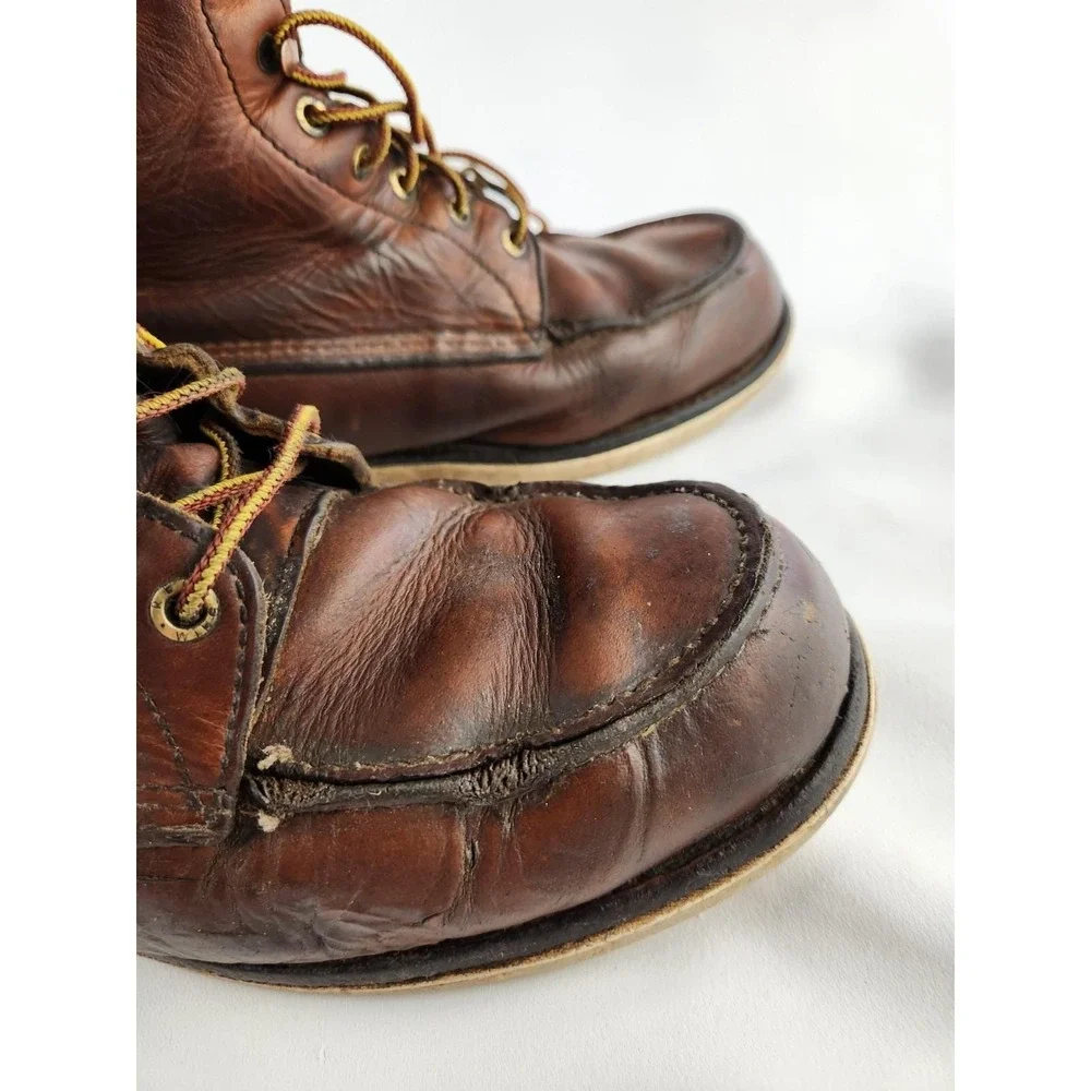 Vintage Red Wing heritage boots #10877  Sz 12 Tall Leather Work Field Roof Shoes